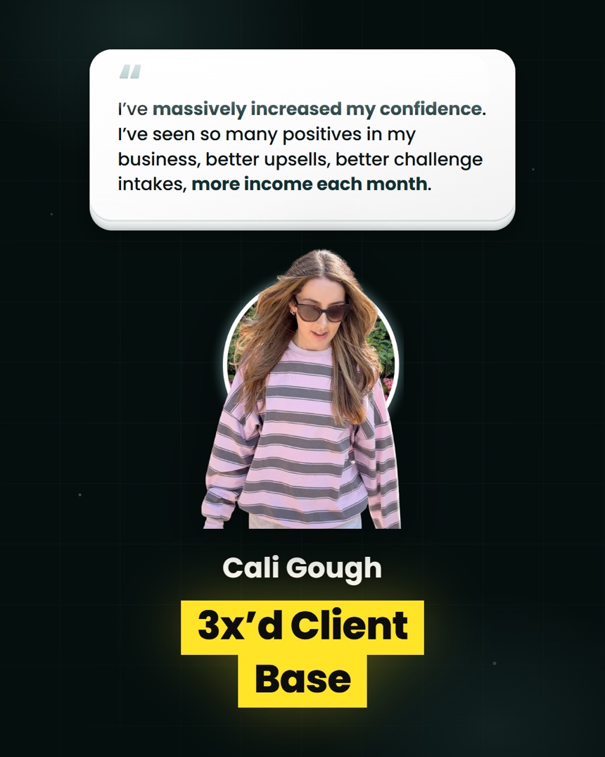 Cali Gough: tripled client base