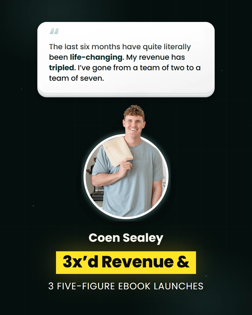 Coen Sealey: revenue tripled, team of two to seven